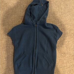 NWT Stella McCartney Women’s Cerulean Blue Hooded Sweater Vest